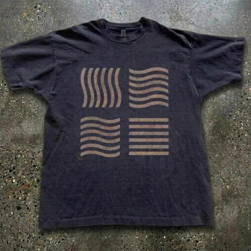 Black And Grey Graphic Tee With A Unique Design - Picture 1 of 4